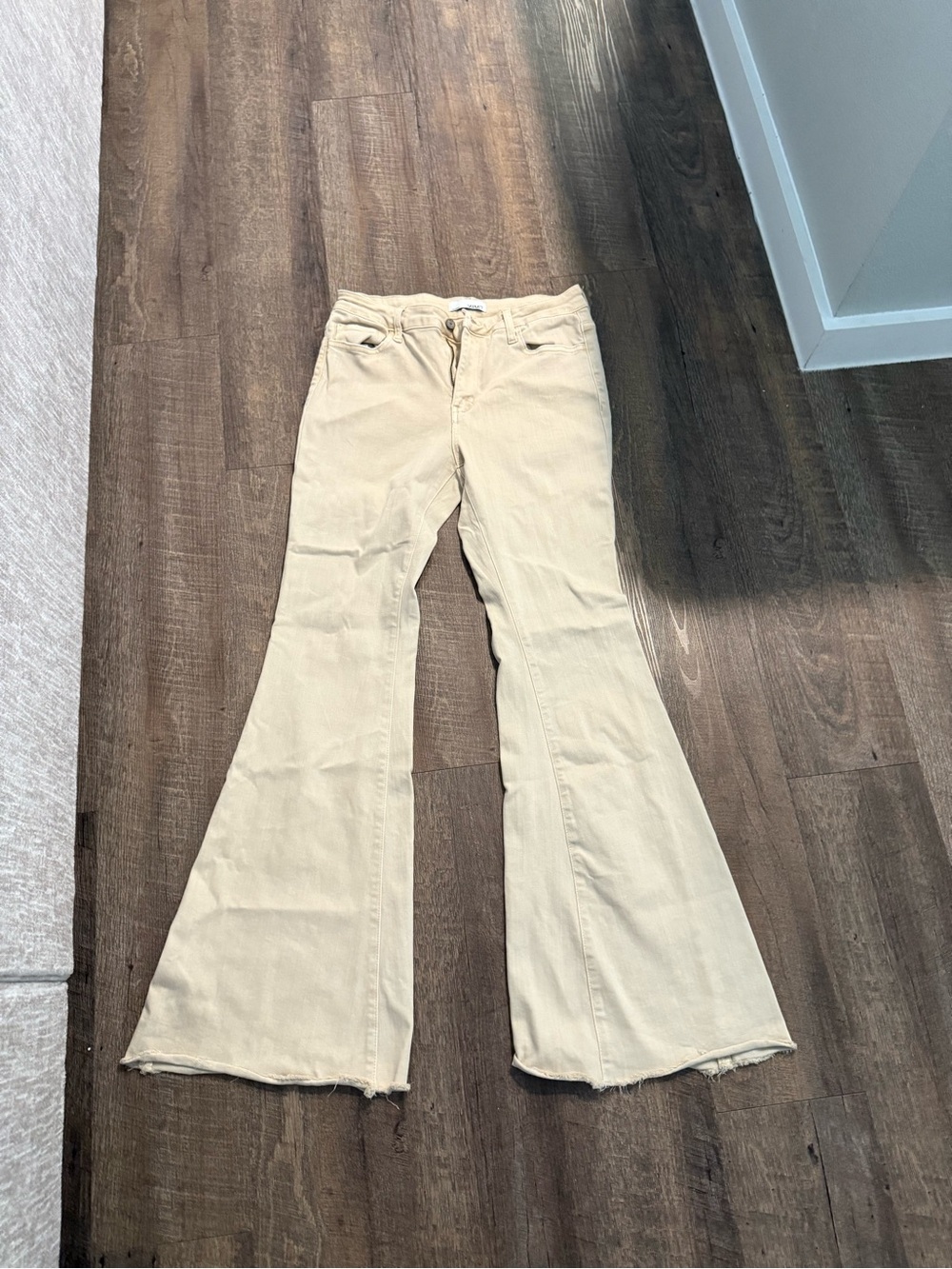 VERVET BY FLYING MONKEY Beige Flare Jeans